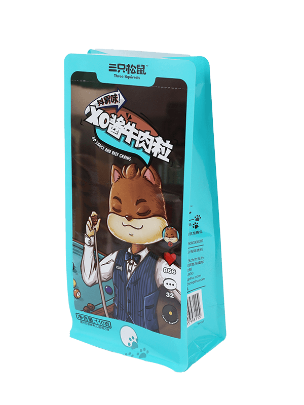 Túi in tùy chỉnh đứng với dây kéo ở trên để đóng gói thực phẩm